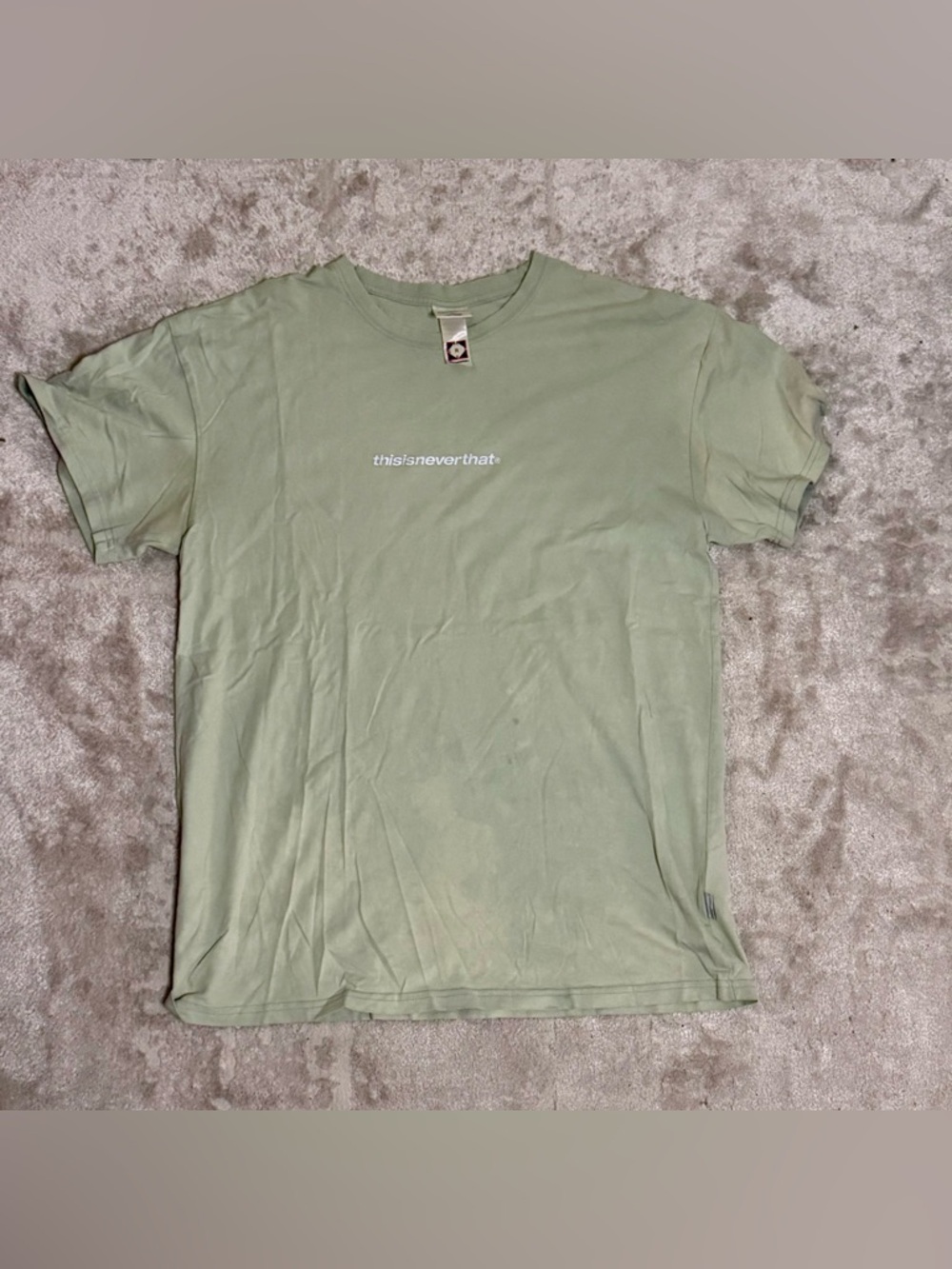 THISISNEVERTHAT - Mint - Logo T- Shirt - Size L - Made in Korea